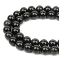 HAAMIIQII 35pcs 10mm Natural Black Obsidian Stone Beads Round Loose Gemstone Beads for Jewelry Making Strand 15 Inch - color: Black Obsidian, size: 10mm 35pcs