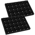 Lemecima 2pcs 24 Grids Stackable Jewelry Tray Organizer with Removable Dividers, Velvet Jewelry Display Tray for Earrings Necklaces Bracelet Rings Display Showcase - Black