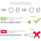 UNICRAFTALE 100pcs 6mm Metal Spacer Beads Stainless Steel Loose Beads Large Hole Spacer Bead Smooth Surface Loose Beads Finding for DIY Bracelet Necklace Jewelry Making Craft, Hole 4mm - size: 6mm
