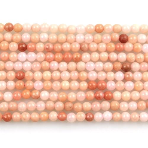 MJDCB 320pcs Natural Small Stone Beads 2mm Pink Aventurine Round Smooth Loose Gemstone Bead for Jewelry Making Bracelets Earrings Necklaces Accessories - color: Pink Aventurine