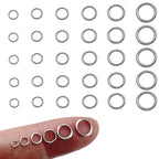 3000pcs 3mm 4mm 5mm 6mm 7mm 8mm Stainless Steel Jump Rings Connector O Rings Accessories for Bracelet Necklace Earrings Lanyard Keychain DIY Craft Jewelry Making Supplies - size: 3/4/5/6/7/8mm