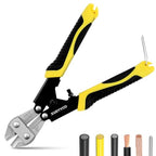 XUDYVCO Mini Bolt Cutters, Premium 8IN Heavy Duty Wire Cable Cutters with Non-Slip Handle, Multi-Function Wire Snips Pliers Clippers with Labor-Saving Spring Loaded for Chain Mesh Screw Fence Rivets