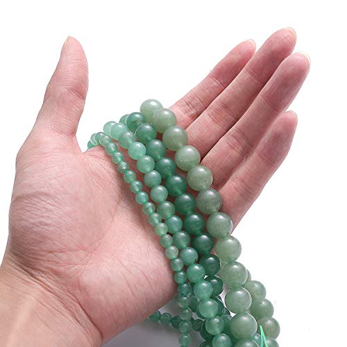 BEADIA Natural Green Aventurine Jade Stone Round Loose Semi Gemstone Beads for Jewelry Making 12MM 32PCS - color: Green Aventurine Jade, size: 12mm