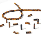 BEADIA Natural Yellow Tiger Eye Tube Beads 13x4mm 30pcs Cylinder Loose Semi Gemstone Beads for Jewelry Making Design - color: Yellow Tiger Eye Cylinder