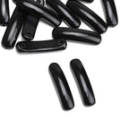 BEADIA Natural Curved Black Obsidian Stone Beads 36x10mm 4pcs for DIY Bracelet Jewelry Making - color: Black Obsidian