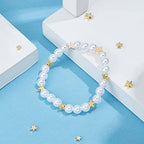 PH PandaHall 64pcs 14K Gold Star Beads, 4 Sizes Brass Star Spacer Beads Long Lasting Loose Beads for Necklace, Bracelet, Earring Jewelry DIY Craft Valentine, Mothers Day, Thanksgiving