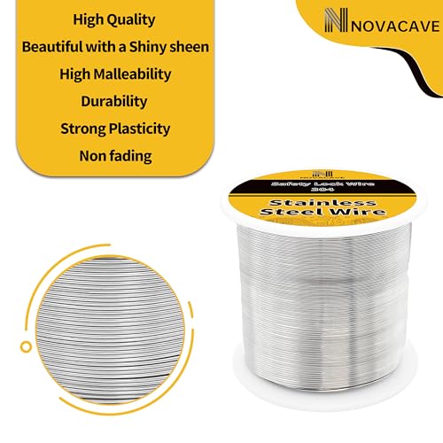 304 Stainless Steel Wire (920Ft, 0.5MM) - Jewelry Wire 1lb Spool, for Beading, and Jewelry Making - size: 0.5 Mm