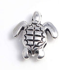 JGFinds 3D Turtle Charm Spacer Beads - 28 Pack of Silver Tone DIY Jewelry Making Supplies; Necklace or Bracelet Bead, Beach Tortoise for Handmade Jewelry or Keychains