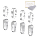 Silver Necklace Pendant Clasp, 8 Pcs Bulk Necklace Pendant Pinch Bail Jewelry Clasps Bracelet Charms Connector Sterling Silver Findings Pinch Clips Snap Bails for Jewelry Making - color: 8PcsC