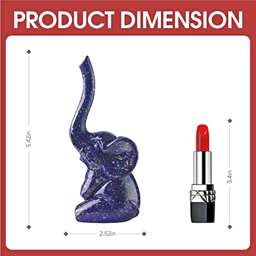 PUDDING CABIN Purple Elephant Ring Holder Cute Ring Organizer Stand Display, Unique Elephant Gift for Women Mom Mother's Day Birthday Engagement Bridesmaid Christmas Gift - style: Purple Elephant