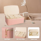 Travel Jewelry Case, Portable Jewelry Box with 6 Jewelry Bags,Travel Gift for Women Teen Girls (Pink 12 Pcs) - color: Pink 12 Pcs