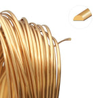 The Beadsmith Half-Round Craft Wire – Soft Temper Jewelry Wire, Gold Color, 21 Gauge, 4 Yards - color: Gold, size: 21 Gauge