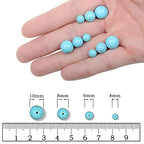 AD Beads Natural Gemstone Round Loose Beads 15" for Bracelet Necklace Earrings Jwelery Making Crafts DIY (4mm, Blue Turquoise) - color: Blue Turquoise, size: 4mm