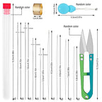 UOOU 28 Pcs Beading Needles Set, Beading Needles for Seed Beads Include 20 Pcs Long Straight Beading Thread Needles & 8 Pcs Big Eye Bead Needles for Jewelry Making - color: White-28 Pcs