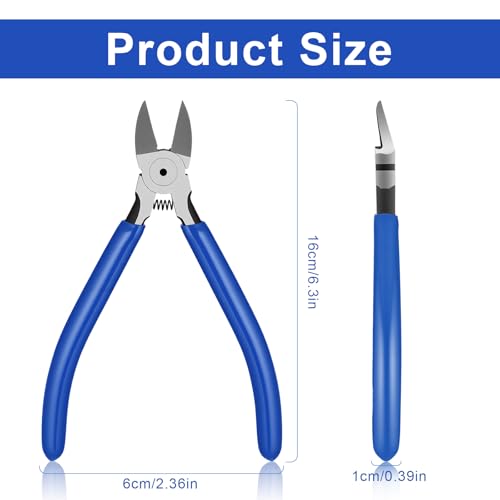 6 Inch Wire Flush Cutter Heavy Duty Wires Cutters with Non-Slip Handle Spring Loaded Side Cutter Wire Cutters for Crafting for Jewelry Making Crafts Electronics Zip Ties DIY Models