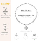 Bheop Chunky Cross Necklace for Women Trendy 14K Gold Silver Layered Statement Cross Pendant Charm Necklace Waterproof Paperclip Herringbone Snake Choker Chain Christian Jewelry Set Gift Non Tarnish - style: SL-Cross Necklace(1 inch Pendant)