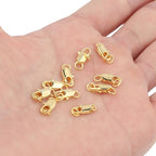 10Pcs 18k Gold Lobster Clasps for Jewelry Making - Lobster Claw Clasp Filled with Closed Jump, Jewelry Clasp, Bracelet Clasps and Closures, Lobster Claw Clasps with Jump Rings for DIY Necklace Bracele