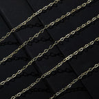 Crisjanggo 32.8 Feet 14K Gold Plated Brass Chains for Jewelry Making Chains Roll with Jump Rings and Lobster Clasps Gold Heart Shaped Jewelry DIY Craft Chains - color: Heart Gold