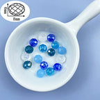 Jmassyang 8mm Briolette Rondelle Faceted AB Crystal Glass Beads for Jewelry Making Bracelets Necklaces Earrings (Blue Mixed, 250pcs) - color: Blue Mixed, size: 6x8mm
