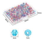 1000pcs Crystal Glass Beads 4mm Bulk Faceted Bicone Spacer Beads for DIY Jewelry Making - color: MIX, size: 4mm
