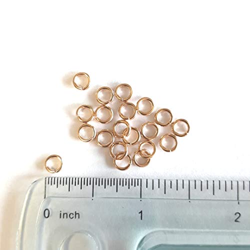 20pcs 14/20 Gold Filled Round Open Jump Rings 5.2MM OD, 3.2MM ID 18 Gauge by CRAFT WIRE - color: 18 Gauge, size: 5.2MM
