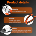 6" Diagonal Cutting Pliers, Heavy Duty Side Cutters, Wire Cutters For Electrical Appliance Repair, Cable, Electronic Production, Industrial Work, Fine Cutting, Model Making Comfort Grip