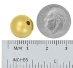 uGems 12mm Round Bead 14K Gold Filled - 2.5mm Large Hole, Seamless Jewelry Component, 1 Piece, Ideal for Beaders, Jewelers and Jewelry Making - SKU: j-458612 - size: 12mm