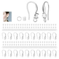 220PCS Earring Findings for Jewelry Making, Silver Earring Hooks with Cubic Zirconia Hypoallergenic Fish Hooks for DIY Earrings - color: Silver-Big Cubic Zirconia Earring Hooks