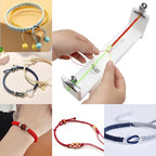 MXFIV Jig Bracelet Maker, Adjustable Braiding Tool, U Shape Paracord Making Kit, Kit DIY Hand Knitting Bracelet Jig with 2 Clips and Wrist Measurement, Wristband Rope Knot Braided Fixing Tools