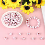 100pcs Baseball Beads with 5.5 Yard Elastic Rope,Acrylic Softball Beads Sports Bead DIY Spacer for Necklace Bracelet Keychains Handmade Jewelry Making Accessories Craft Supplies,12mm(White) - color: White Baseball