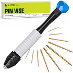 Craft911 Manual Craft Drill Sharp HSS Micro Mini Twist Drill Bits Set, Pin Vise Hand Drill for Jewelry Making; Small Hand Drill for Resin, Rotary Tools for Wood, Jewelry, Plastic, Miniature - Blue - style: Classic