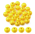 AD Beads Large Hole Wood Spacer Wooden Jewelry Making Bracelet Necklace Chandelier, Large Wooden Rosary Beads Craft Beads (16mm 100pcs, Yellow) - color: Yellow, size: 16mm 100pcs