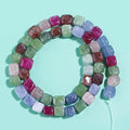 8MM Natural Tourmaline Gemstone Loose Square Cube Beads Stone Healing Power for Jewelry Making DIY Bracelet Necklace Earrings Rings - color: Tourmaline