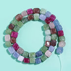 8MM Natural Tourmaline Gemstone Loose Square Cube Beads Stone Healing Power for Jewelry Making DIY Bracelet Necklace Earrings Rings - color: Tourmaline