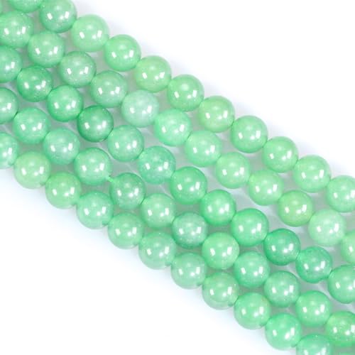 Natural Green Aventurine Beads 8mm Round Stone Beads for DIY Bracelets Necklace Earrings Making 45pcs - color: Green Aventurine, size: 8mm