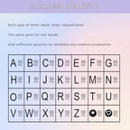 Looconi 1400pcs Black Letter Beads Star and Heart Beads 7x4mm Alphabet for Jewelry Making - color: Blacklheartstar, size: 7x4mm