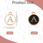 104 PCS Letter Charms for Jewelry Making - Double Sided Alphabet & Initial Charms for Necklace & Bracelet - color: 2 colors 52pcs
