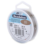 Beadalon 49 Strand Stainless Steel Bead Stringing Wire, .024 in / 0.61 mm, Bronze, 30 ft / 9.2 m - color: Bronze, style: .024 in / 0.61 mm, 30 ft / 9.2 m