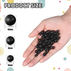Ecally 300 Pieces Black Matte Onyx Beads Natural Black Agate Round Frosted Onyx Gemstone Loose Beads for Bracelet Necklace Jewelry DIY Making(6mm/ 8mm/ 10mm) - size: 6mm/ 8mm/ 10mm