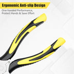 Premium Long Needle Nose Pliers-6’’, Paper Clamp Precision, High Carbon Steel, Soft Grip with Wire Cutter, Long Nose Cutting Pliers for Home, Fishing, Jewelry, Crafts,1pcs - style: One-6in