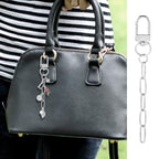 Hzopcw 20pcs Silver Keychain Making Kit, Key Ring Swivel Snap Hook Chains, Alloy Extender Keychain Bag Charm Kits for DIY Crafts Jewelry Making Handbag Purses- A2 Style - color: Silver-20pcs-A2 Style