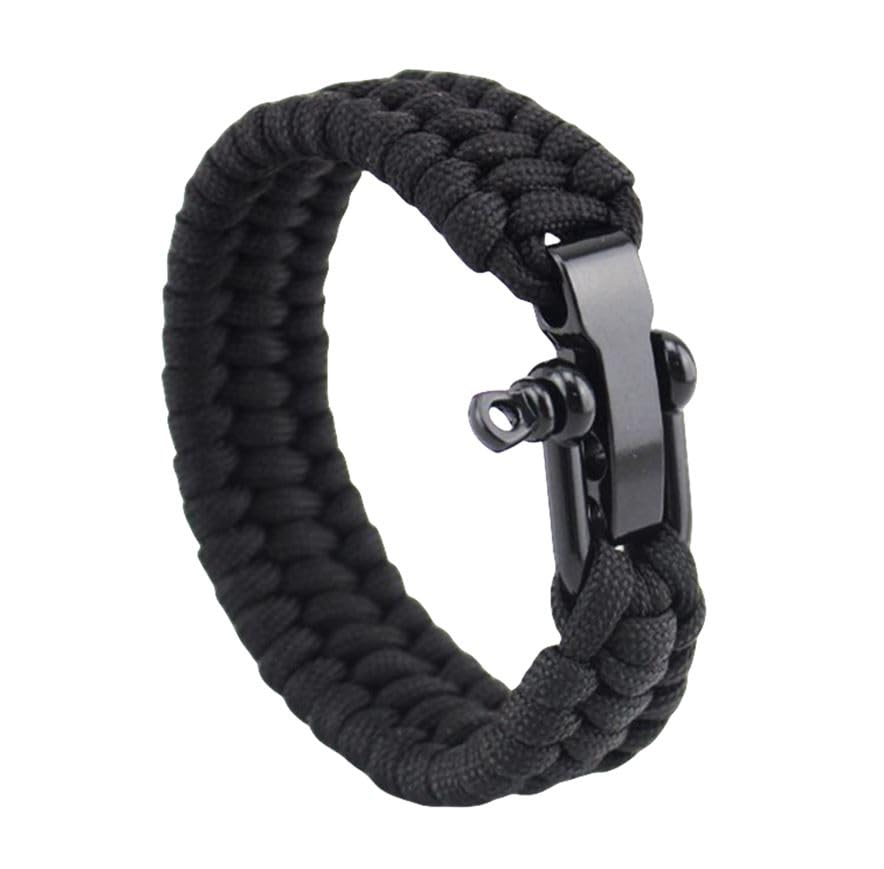 Hewnda 10 Sets Zinc alloy Bow Shackle Umbrella Rope,Adjustable D Umbrella Rope Bracelet Buckle Survival D Shape