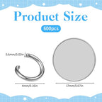 600 PCS 5/32" Silver Tiny Jump Rings, Small Open Jump Rings Single Loop Split Jumps Ring Metal Jewelry Findings for Necklaces Bracelets Earrings Crafts Decorations DIY Jewelry Making Replacement