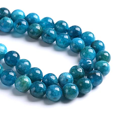 12MM 32PCS Blue Apatite Spacer Loose Beads for Jewelry Making DIY Bracelet Necklace - color: Apatite, size: 12mm