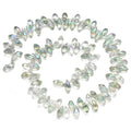 200pcs Czech 12mm Faceted Teardrop Briolette Crystal Glass Loose Beads Pendant Drop Spacer Light Green Shimmer for DIY Jewelry Making CCT2-40 - color: Light Green Shimmer, size: 12x6mm - 200pcs