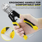 XUDYVCO Mini Bolt Cutters, Premium 8IN Heavy Duty Wire Cable Cutters with Non-Slip Handle, Multi-Function Wire Snips Pliers Clippers with Labor-Saving Spring Loaded for Chain Mesh Screw Fence Rivets