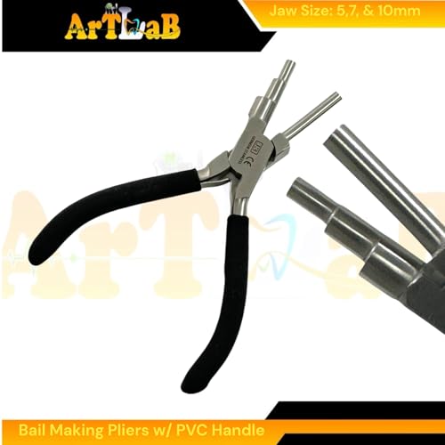 Bail Making Pliers with PVC Grip Handle | for Making S-Hooks, Ear Loops, Jump Loops, Bail, and More - German Stainless Steel (Set of 4 - (J2+J3+J4+J4A)) - size: Set of 4 - (J2+J3+J4+J4A)