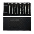 Portable Jewelry Roll Untangled Secure Necklace Travel Storage Bag Displays Holder 16 Chain (Black Diamond) - color: Black Diamond
