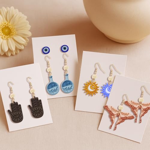 Mysterious Boho Clay Cutters - 13 Shapes Mysterious Magical Elements Polymer Clay Cutters for Jewelry, Earring Making Kit with Storage Box - style: Mysterious Bohemia theme (13 pcs)