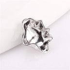 Sterling Silver Seashell Bail Pin Pendant Fitting for Pearl Jewelry, Design Pendant Mount for Women DIY Jewelry Making